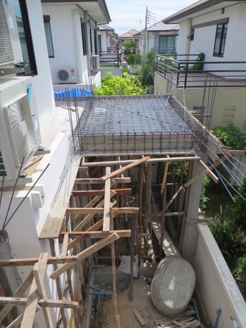 New kitchen and balcony construction.